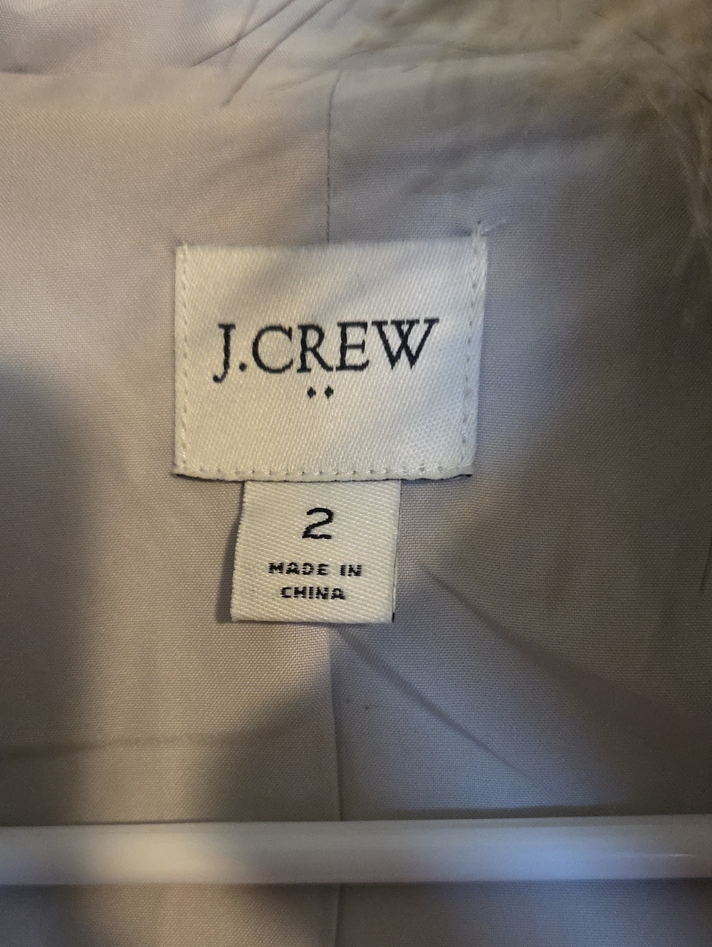 J. Crew Light Gray Wool-Blend Peacoat with Faux Fur Trim - Picture 2 of 4